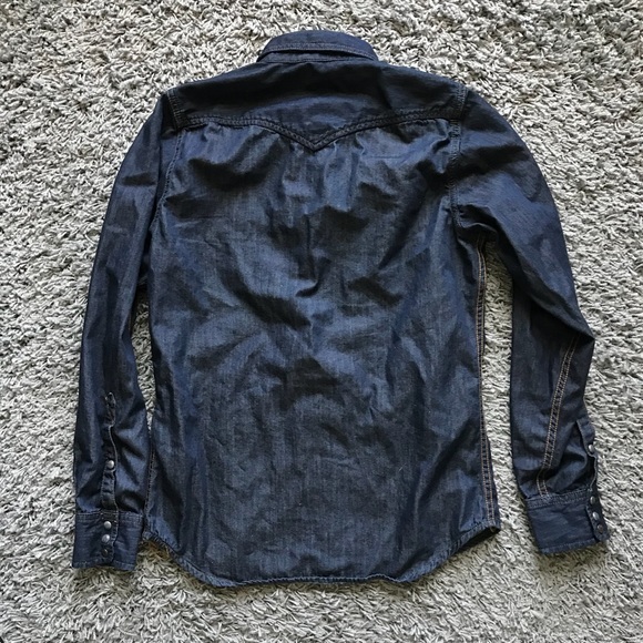 Diesel industry button down long sleeve denim Sz S - Picture 7 of 7